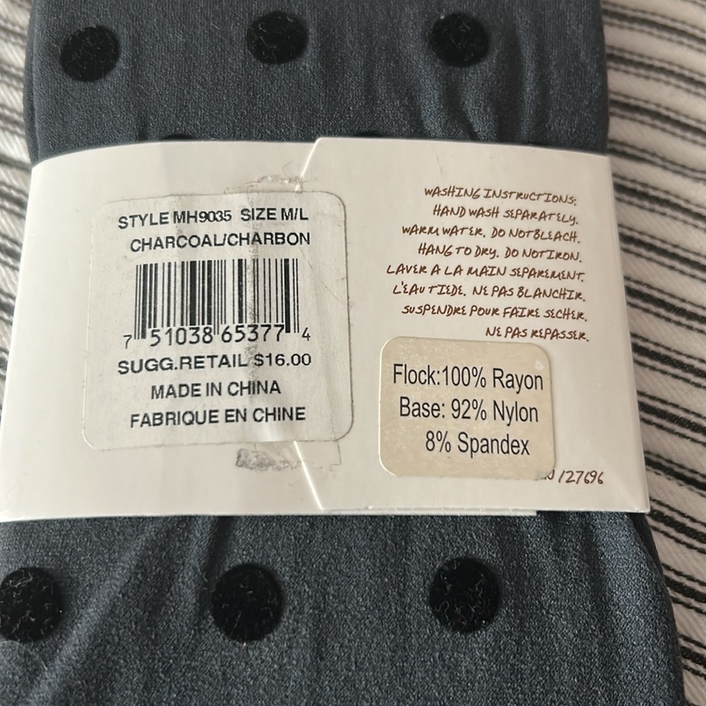 Black Polka Dot Tights - Picture 4 of 7